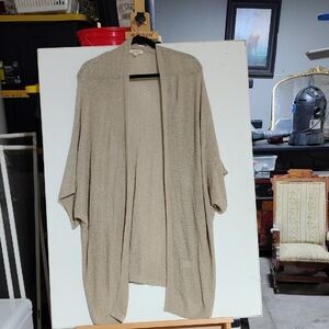 Eesome Tan Open-Front Poncho